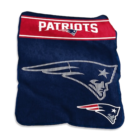 Logo Brands New England Patriots 60x80 Raschel Throw 619-26X